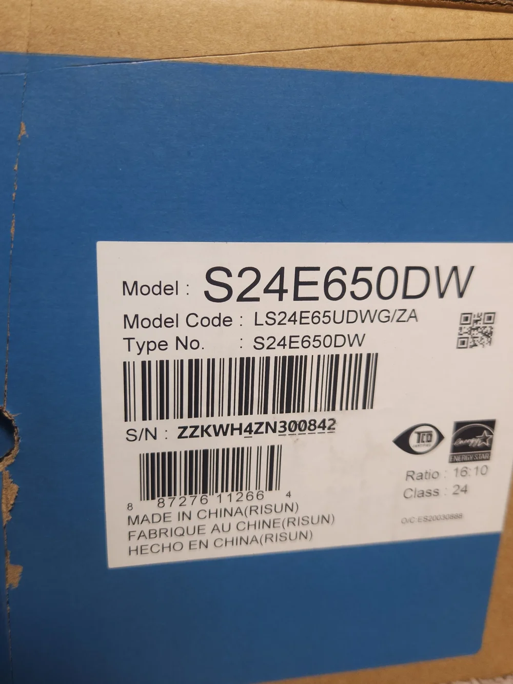 Samsung S24E650DW 24